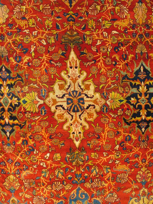 Antique Sarouk - Ferahan Rug - GERB-1 | Sarouk - Ferahan - 12'9" x 20'0" | Wool  - All Over - Pile, Origin Iran, Circa: 1890